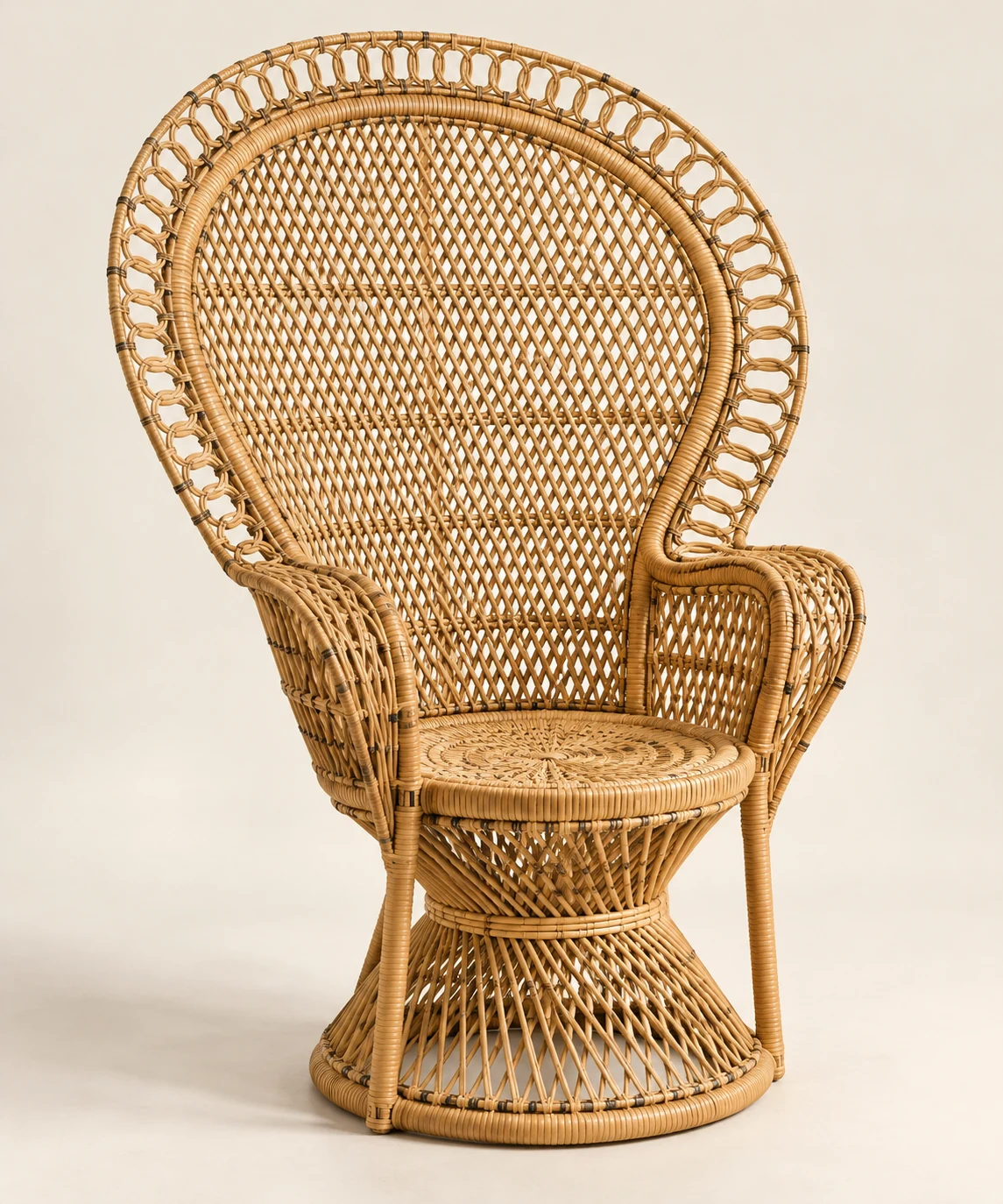 Marisol Peacock Chair in Natural Honey
